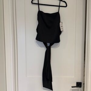 NWT Zara open back satin top